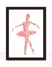 Ballerina – Ballet Word Art Print Gift | ABC Prints